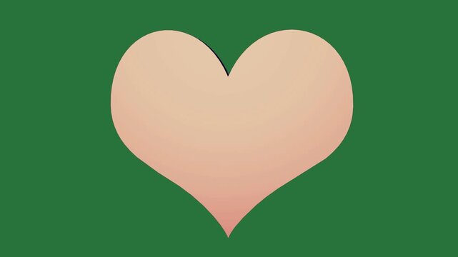 Pink Heart Red Animated Green Screen Chroma Key Background