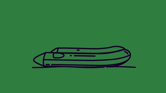Drawing Car Knife Animated Green Screen Chroma Key Background