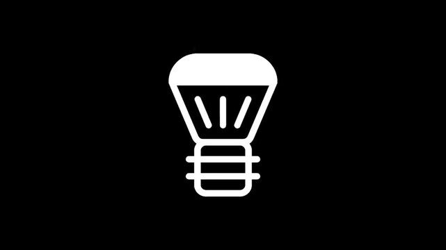 Simple white shaving brush icon on a black background, minimalist design