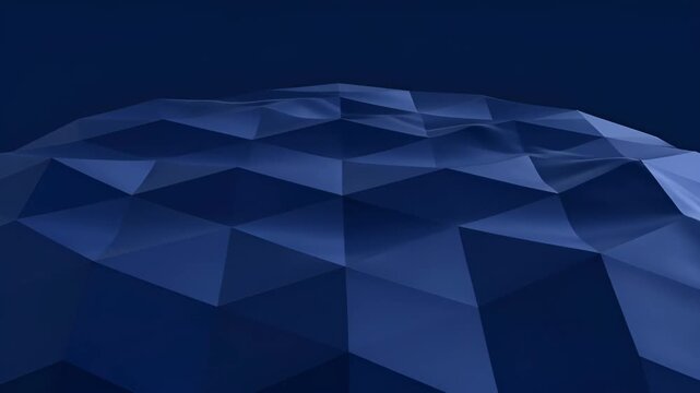 Abstract blue corporate background with polygon geometric shape and dark gradient, abstract polygon surface blue tones for modern business design clean wallpaper style, corporate blue background with