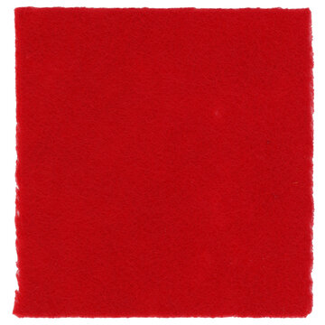 red felt nonwoven fabric cut out