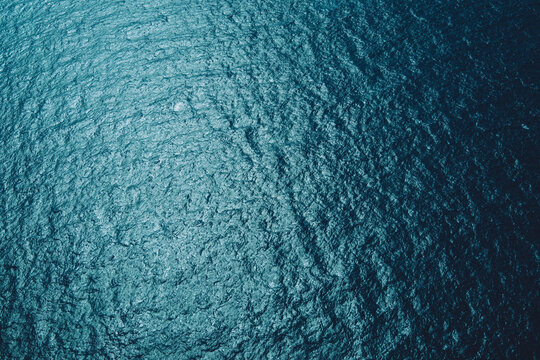 Aerial view of deep blue sea at Great Barrier Reef, Australia