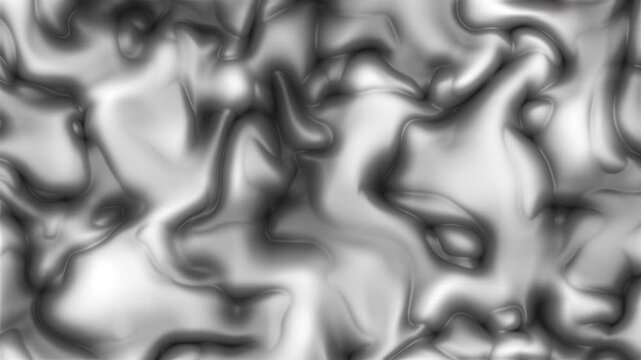 Abstract grey white liquid swirling patterns, metallic texture monochrome design. Suitable for backgrounds, wallpapers, abstract art, print designs.
