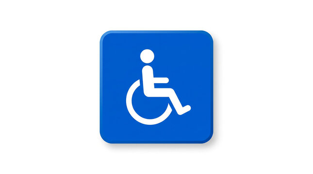 Disability Access Symbol on Blue Background