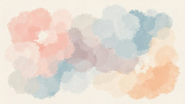 Soft Pastel Watercolor Splashes Abstract Background Texture