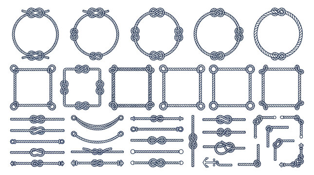 Nautical Rope Borders and Frames Collection