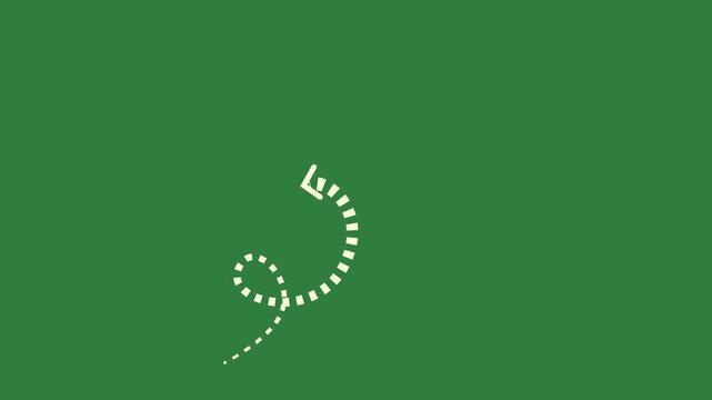 green screen line arrow letter s dotted animated chromakey colorful creative design composition layers figure cartoonish motion