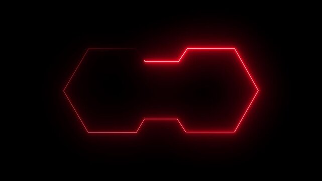 Abstract Loop neon futuristic background. sci fi technology HUD UI frame neon glowing technology sci fi frame. GUI futuristic user interface screen elements. Sci-fi. futuristic screen system.