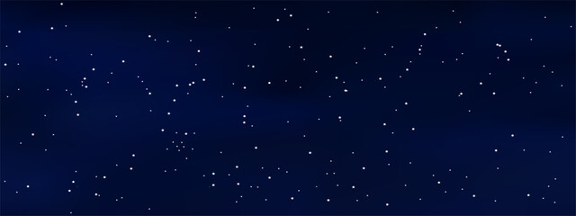 Fototapeta premium Night sky filled with shimmering stars and nebula clouds against dark blue background perfect for cosmic space designs and celestial projects