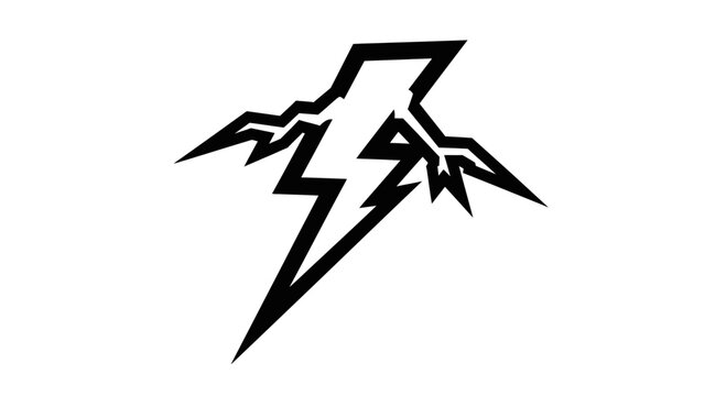 Black lightning bolt logo