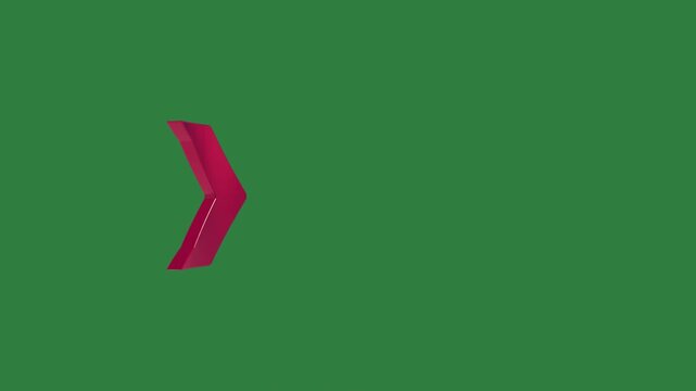 green screen red arrow object handle ribbon curved corner animated chromakey figure composition layers cartoonish expression illustration design