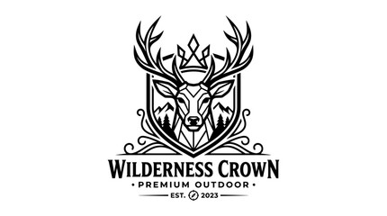 Fototapeta premium Deer Head Logo Design.