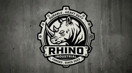 Rhino Industrial Logo Design. © satu