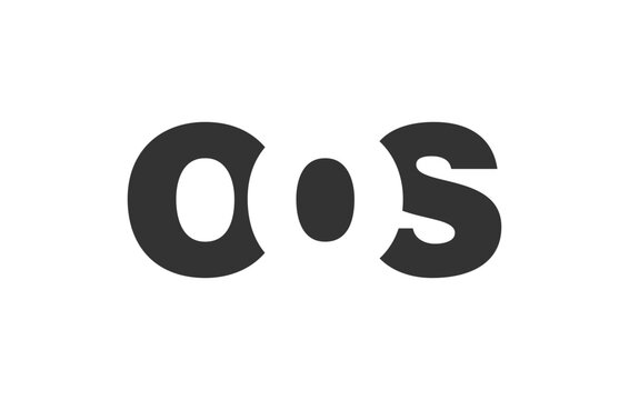 OOS logo design. Initial letter O O S bold font style for tech startups, consulting, corporate branding. Creative company name, headlines typography identity, trendy logotype.