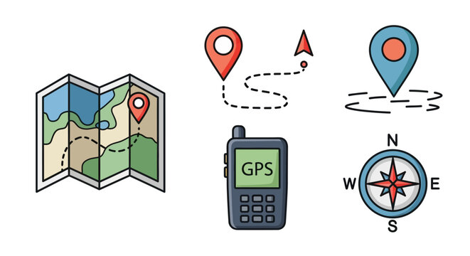 GPS Navigation Device with Map Compass.