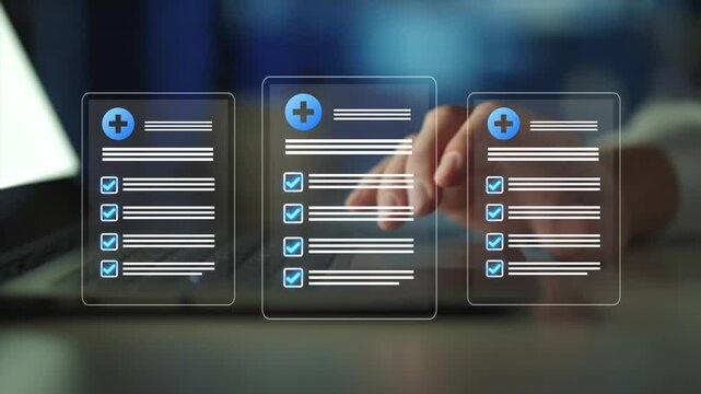 Healthcare information management. Medical electronic database and patient documents.
