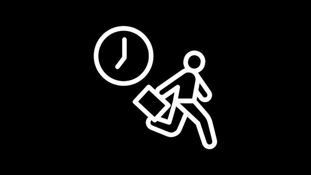 Person running with a clock on their head, symbolizing time management and deadlines
