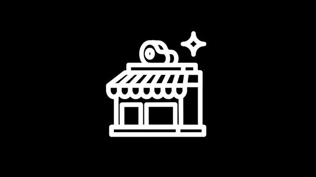 Clean and sparkling storefront icon representing a successful business venture