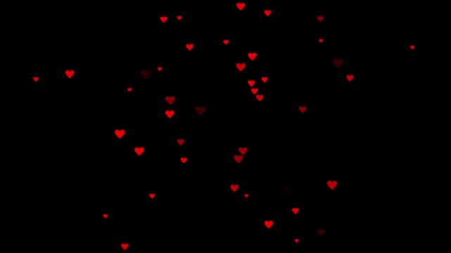 red hearts flying icon, love animation, Flying Hearts motion background. Romantic flying red hearts animation alpha channel, 
emoji social media Live streaming style animated icon explosion.