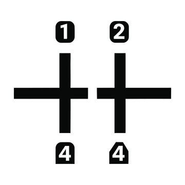 Registration marks or crop mark symbols used for precise alignment and printing
