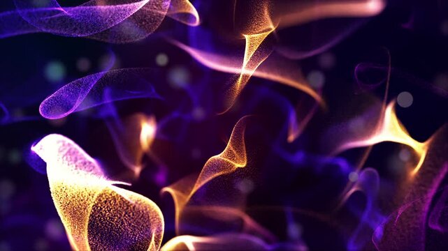 Sublime celestial wave patterns featuring amorphous particle dust and hypnotic generative motion video loop