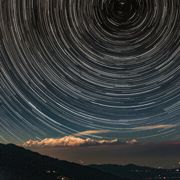 heavy startail above mountain