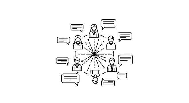 A group of people communicating effectively.