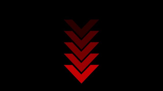 Arrow loop animation concept. Animated arrows for the overlay video layer.