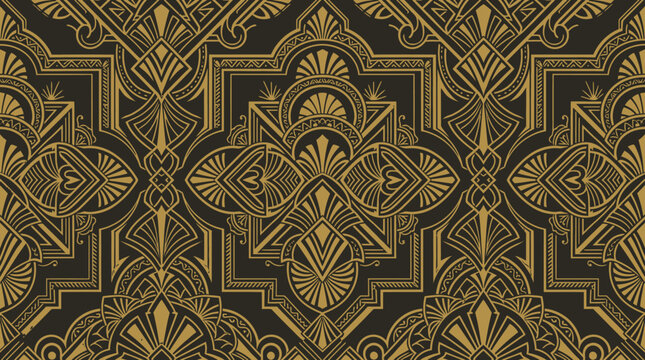 Gold Ornate Pattern Design Element.