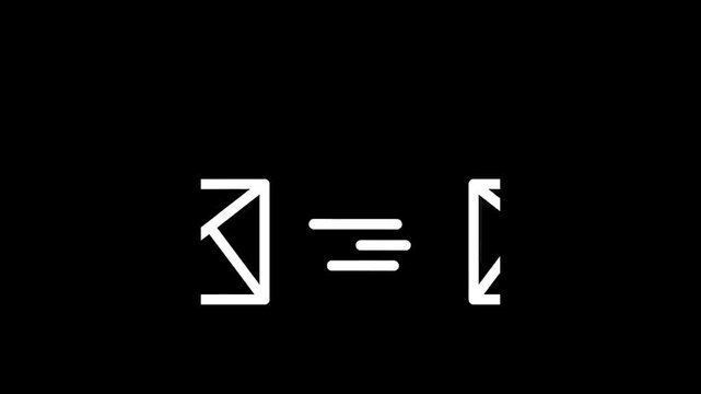 Abstract geometric shapes representing data transfer or communication between two points