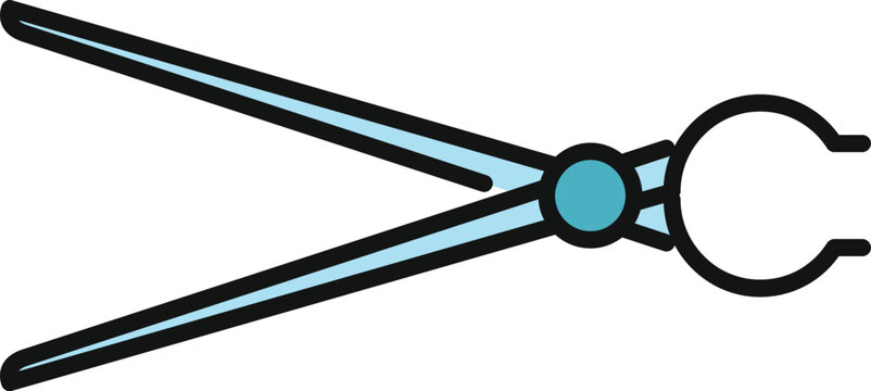 Blacksmith tongs icon representing traditional metalworking and forging tools