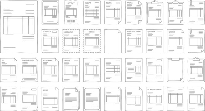 hand drawn user interface wireframe collection featuring mobile app layouts website page templates dashboard screens ux planning mockups and design structures