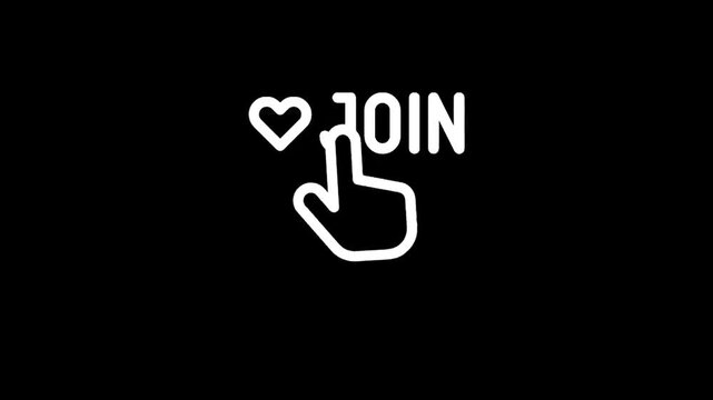 Clicking the join button with a heart icon, representing engagement and community