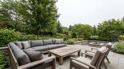 Fototapeta premium Premium Outdoor Living Space With Comfortable Seating