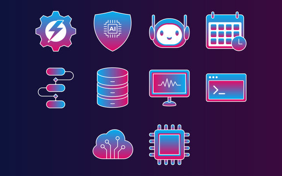Smart Processing Icon Set