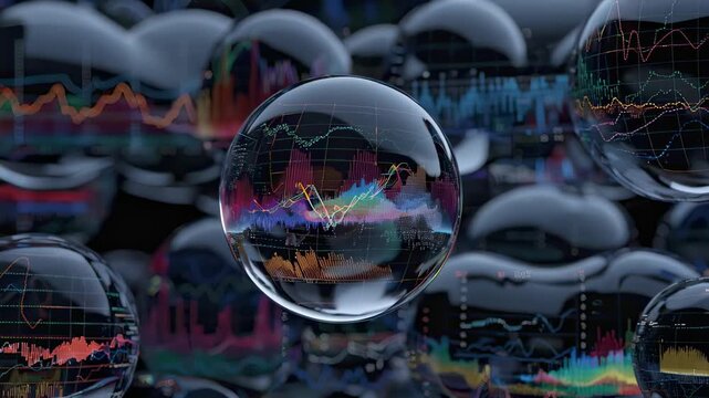 Medium shot of a sleek algorithmic trading backtesting interface showcasing equity market simulations with blurred charts and data points in the background.