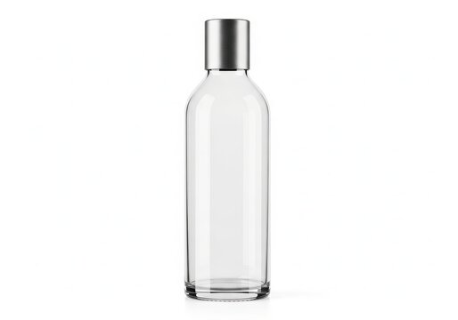 Elegant glass bottle with metallic cap