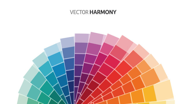 AI Generated Close-Up Study of Color Harmony Spectrum and Gradient Blends for Design Analysis