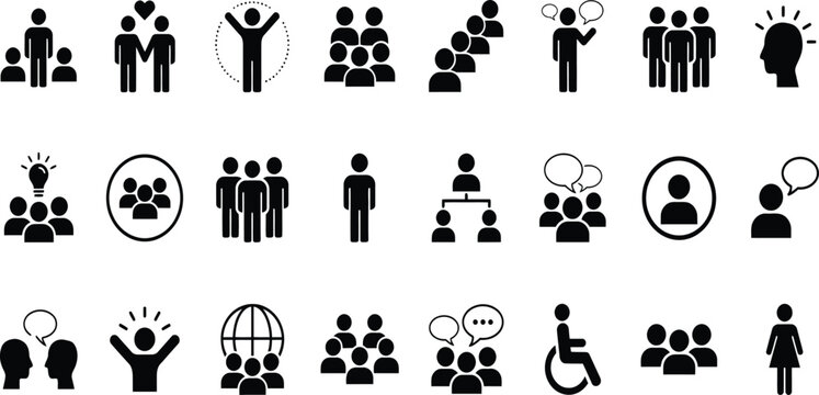 A diverse group of people with various disabilities and abilities are standing and interacting in a modern city environment with global connections.