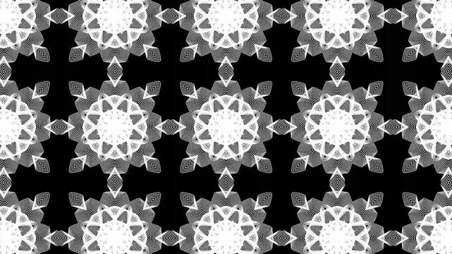 black and white cross seamless pattern animation background