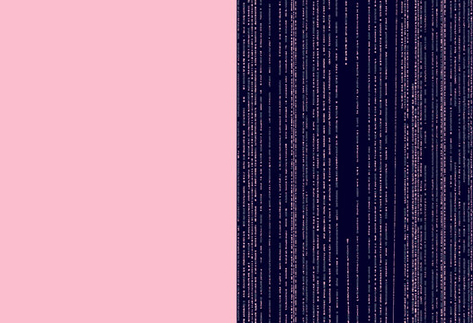 Binary Code on Dark Background with Pink Contrast.