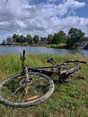 a bicycle pulled out of the water - Kalmar, Sweden © JakubP