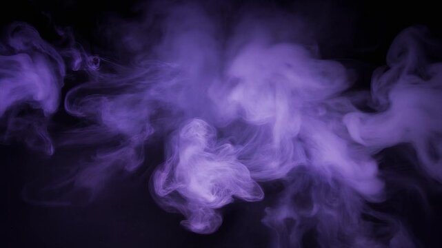 Moody dark fogscape with faint lavender haze rising upward and slow peaceful visual depth
