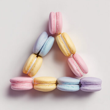 Detailed texture image of pastel macarons