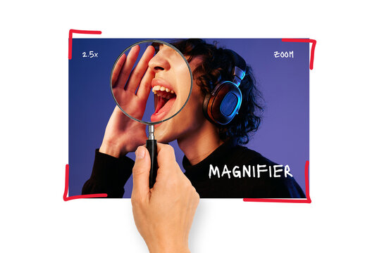Magnifier Zoom Effect Mockup