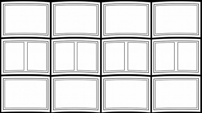 Layout pulito di pagina manga con layout pulito di pagina manga