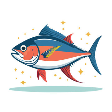 Cartoon tuna fish illustration