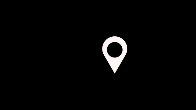 location pin icons in flat design navigation symbol pointer marker.4k