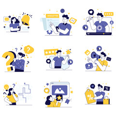 Fototapeta premium Nallow vector illustration set 01