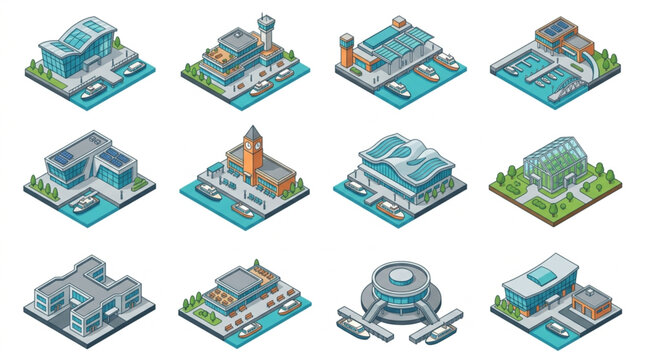 Urban Skyline Architectural Concept Models.